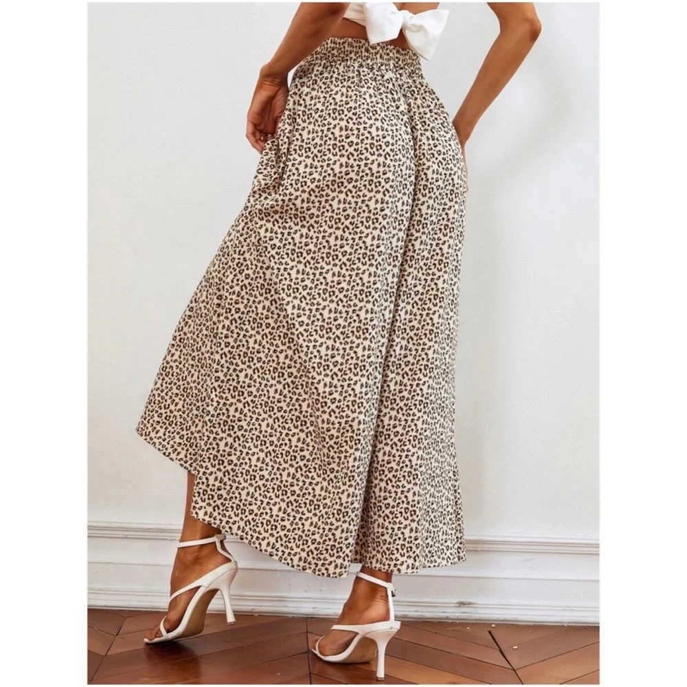 Bohemian Leopard Print Button Detail Maxi Skirt - Picture 4 of 7